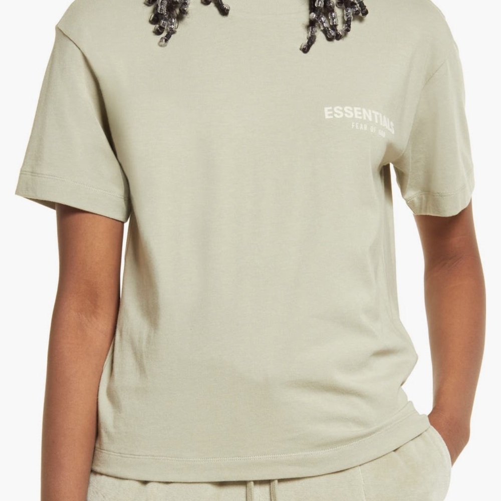 Fear of God Essentials Olive Short Sleeve Tee